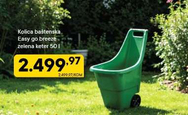 Kolica baštenska Easy go breeze zelena keter 50 l