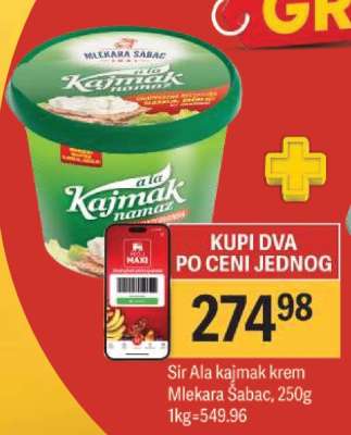 Sir Ala kajmak krem