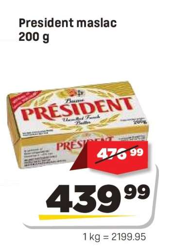 President maslac 200 g