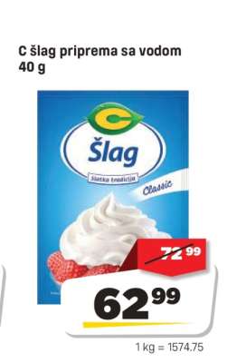 C šlag priprema sa vodom 40 g