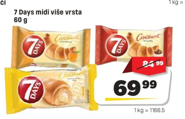 7 Days midi više vrsta