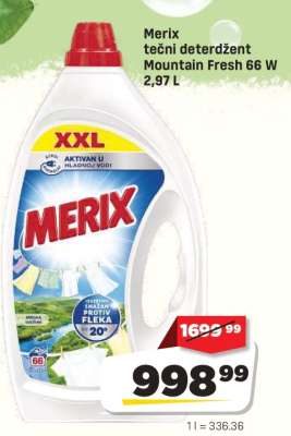 Merix tečni deterdžent Mountain Fresh 66 W