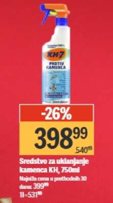 Sredstvo za uklanjanje kamenca KH, 750ml