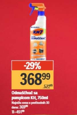 Odmašćivač sa pumpicom KH, 750ml