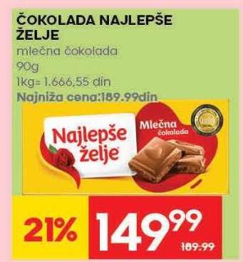 ČOKOLADA NAJLEPŠE ŽELJE