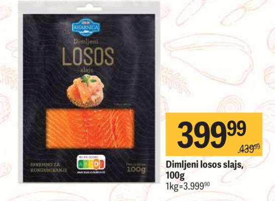 DIMLJENI LOSOS slajs 100g
