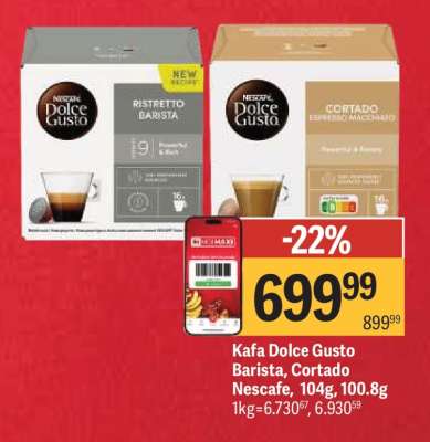 Kafa Dolce Gusto Barista, Cortado Nescafe, 104g, 100.8g