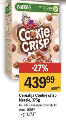 Cerealija Cookie crisp Nestle, 375g