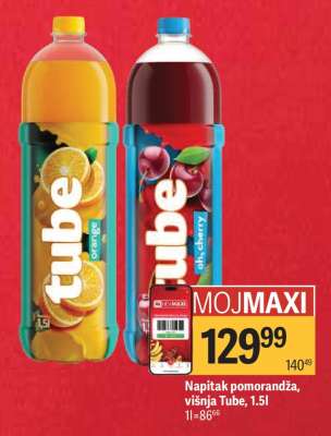 Napitak pomorandža, višnja Tube, 1.5l