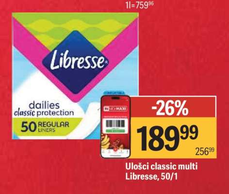 Uložci classic multi Libresse, 50/1