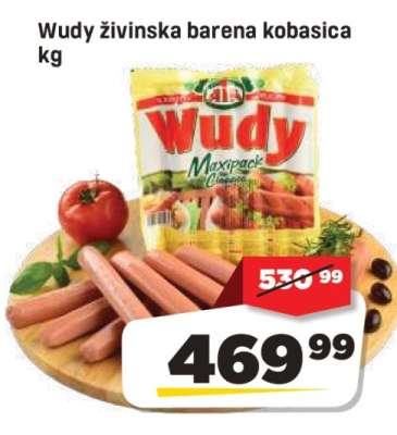 Wudy živinska barena kobasica kg
