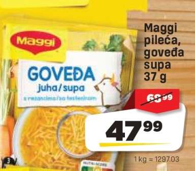 Maggi pileća, goveđa supa 37 g
