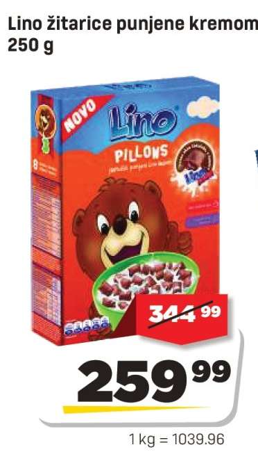 Lino žitarice punjene kremom