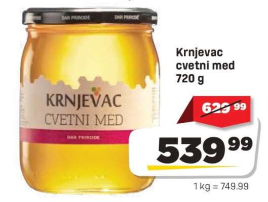 Krnjevac cvetni med 720 g