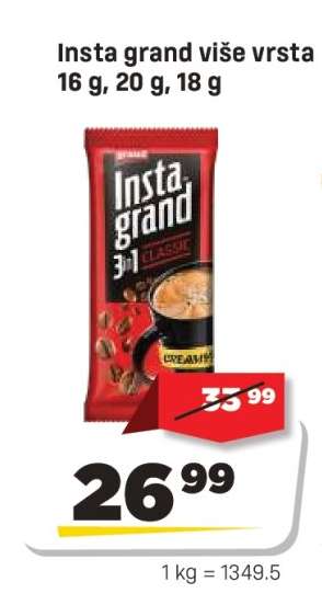 Insta grand više vrsta