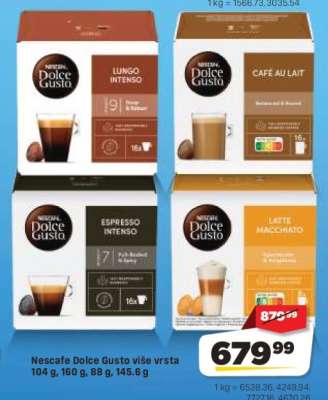 Nescafe Dolce Gusto više vrsta
