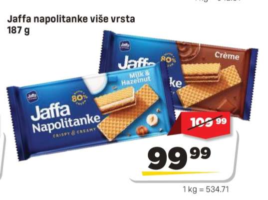 Jaffa napolitanke više vrsta 187 g