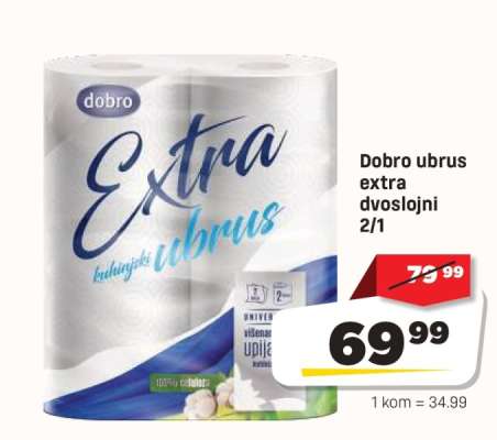 Dobro ubrus extra dvoslojni 2/1