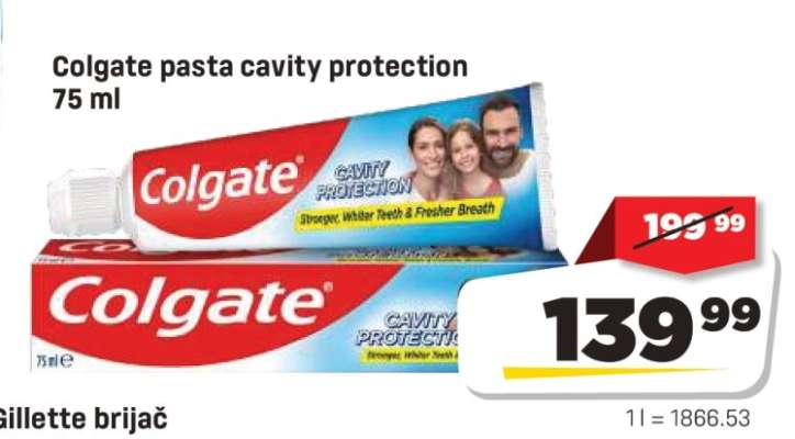 Colgate pasta cavity protection 75 ml