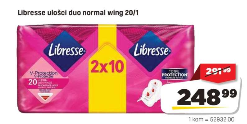 Libresse uložci duo normal wing 20/1
