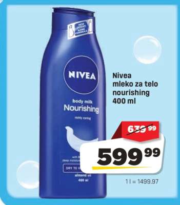 Nivea mleko za telo nourishing 400 ml