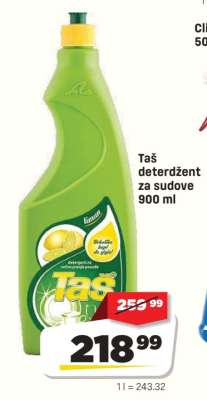 Taš deterdžent za sudove 900 ml