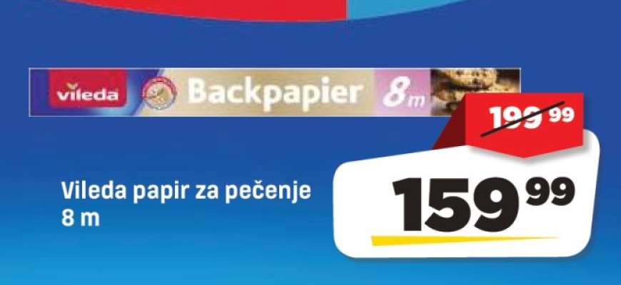 Vileda papir za pečenje 8 m