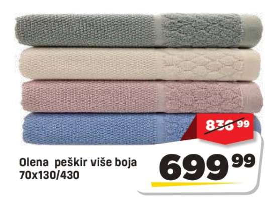 Olena peškir više boja