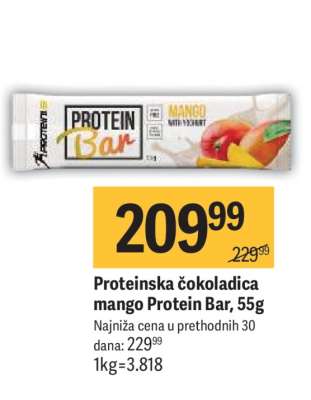 Proteinska čokoladica mango Protein Bar, 55g