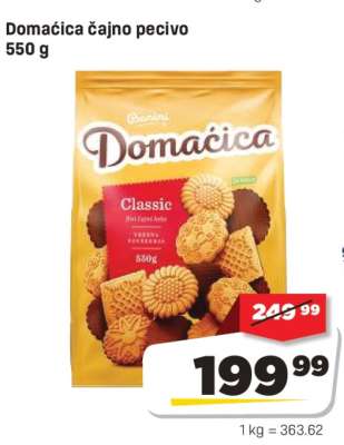 Domaćica čajno pecivo 550 g