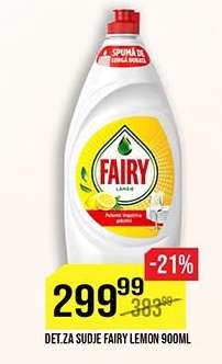 DET.ZA SUDJE FAIRY LEMON 900ML