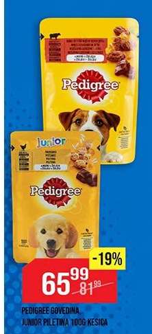 Pedigree Govedina, Junior Piletina 100g Kesica