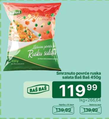 Smrznuto povrće ruska salata Baš Baš 450g
