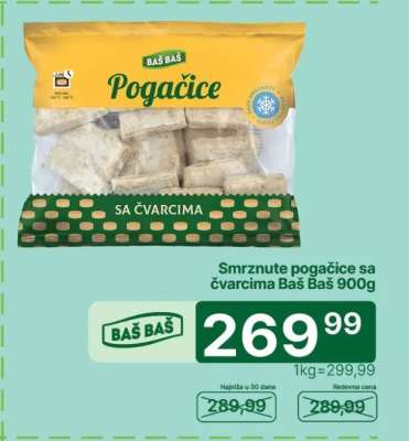 Smrznute pogačice sa čvarcima Baš Baš 900g