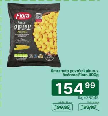 Smrznuto povrće kukuruz šećerac Flora 400g