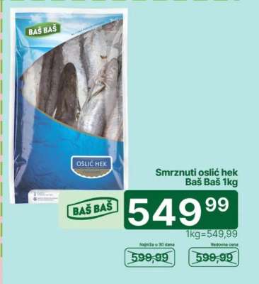 Smrznuti oslić hek Baš Baš 1kg