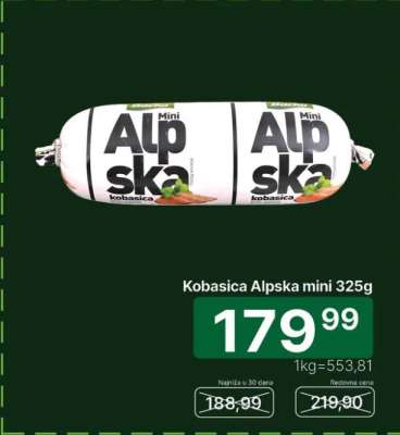 Kobasica Alpska mini 325g