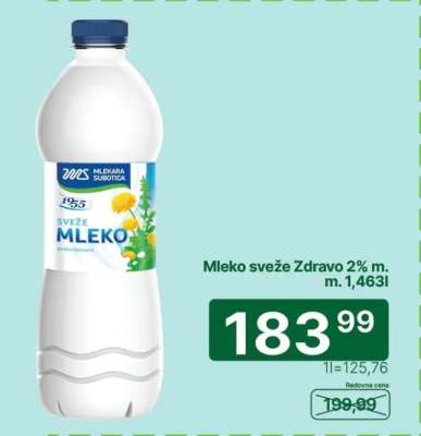 Mleko sveže Zdravo 2% m.m.