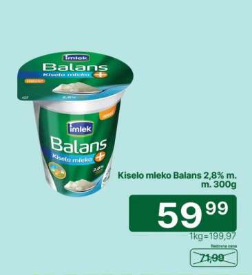 Kiselo mleko Balans 2,8% m.m. 300g