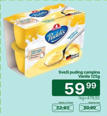 Sveži puding campina Vanila 125g