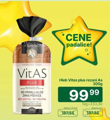 Hleb Vitas plus rezani As 300g