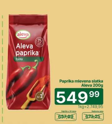 Paprika mlevena slatka Aleva 200g