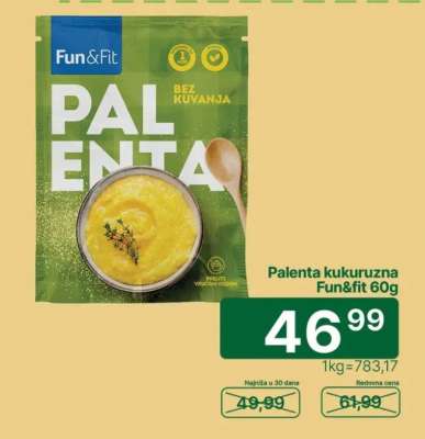 Palenta kukuruzna Fun&fit 60g