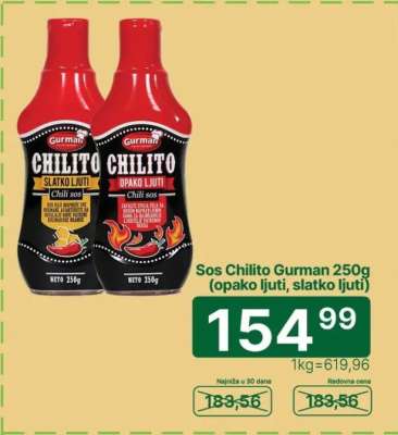Sos Chilito Gurman 250g (opako ljuti, slatko ljuti)