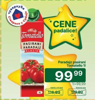Paradajz pasirani Tomatello 1l