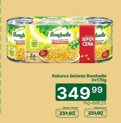 Kukuruz šećerac Bonduelle 3×170g