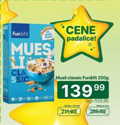 Musli Classic Fun Fit 250g
