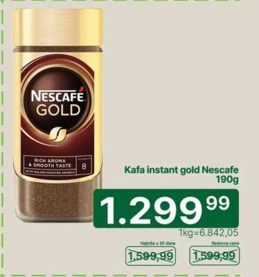 Kafa instant Gold Nescafe 190g