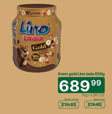 Krem gold Lino lada 650g