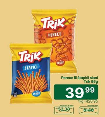 Perece ili štapići slani Trik 95g